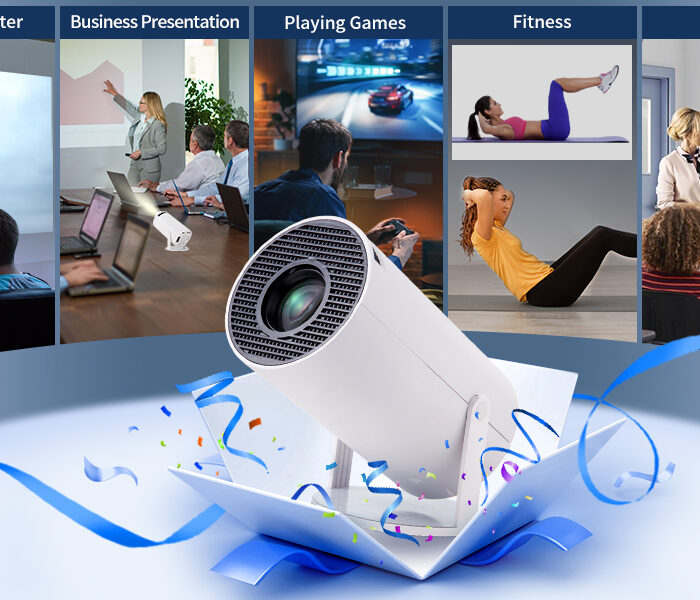 HY300 Pro Projector 4K Android 11 Dual Wifi 6, Free Dish Channel