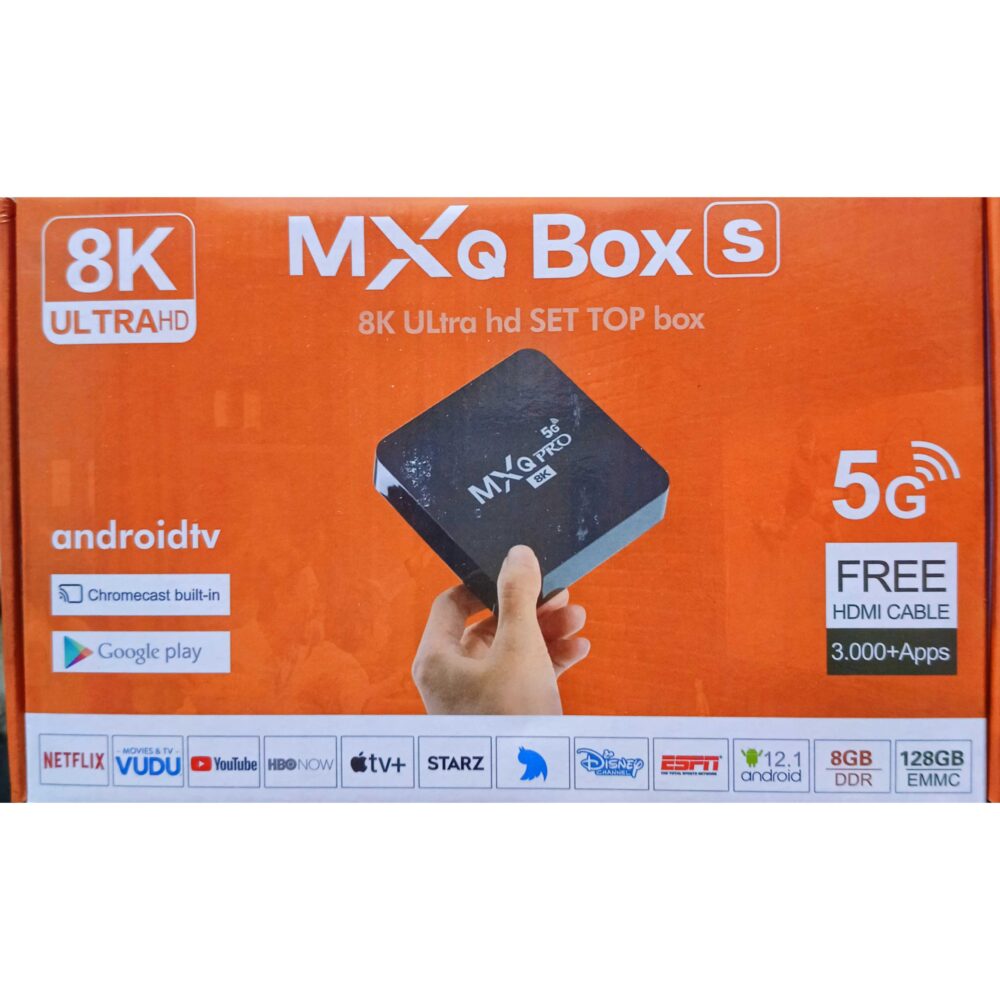 MXQ Pro 8K 5G Android Smart TV Box - 8GB/128GB, Free Dish Line TV Channel, Youtube - Image 2