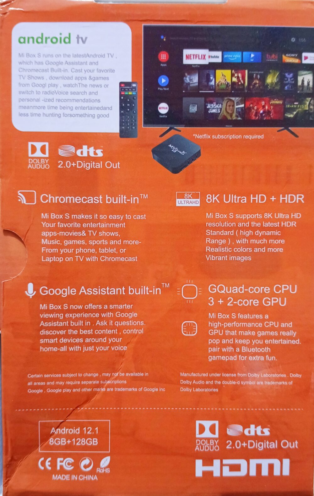 MXQ Pro 8K 5G Android Smart TV Box - 8GB/128GB, Free Dish Line TV Channel, Youtube - Image 4