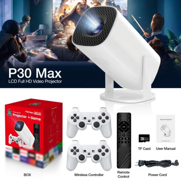 M300 Max Game Projector, 20000+ Retro Games, Free Dish TV