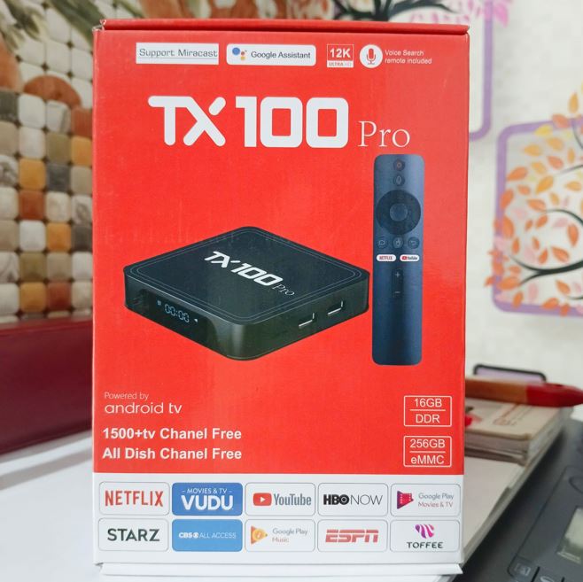 Tx100 Pro Android Smart Tv Box 16GB || 256GB, Free Dish Channel, YouTube