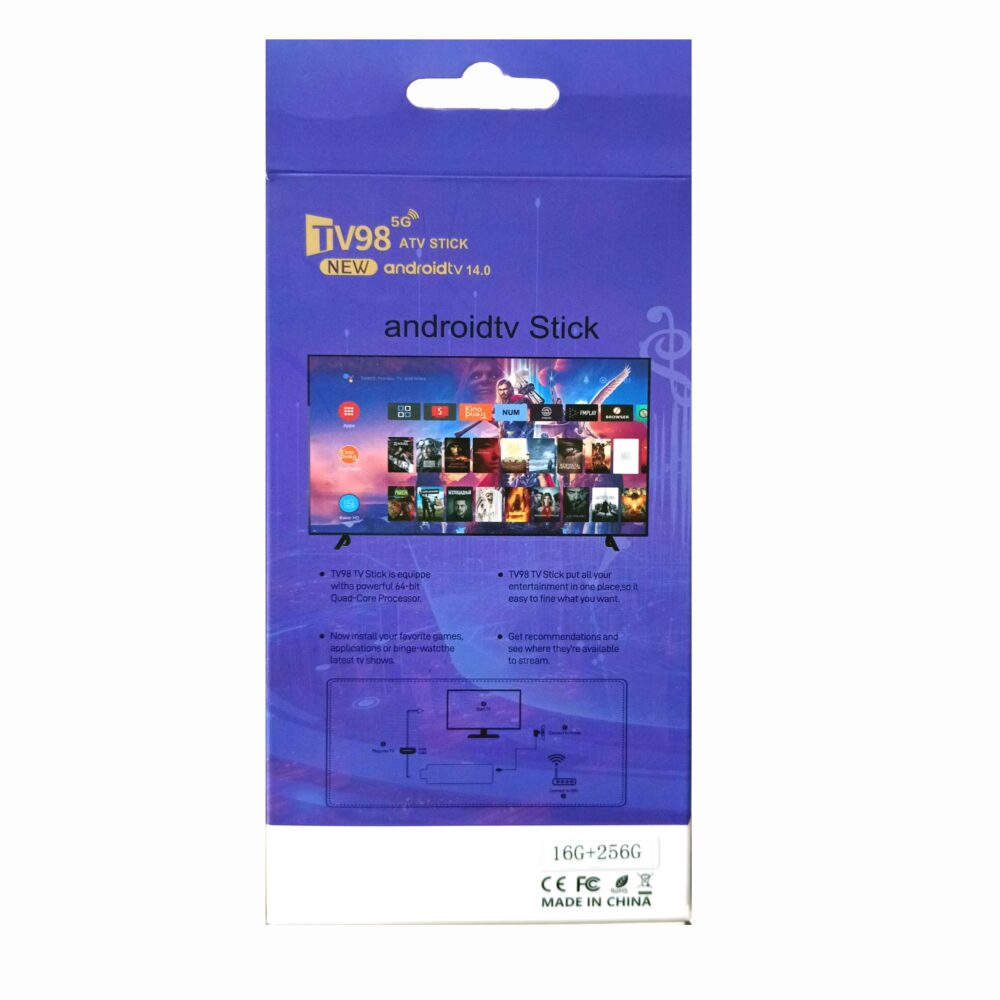 Android TV STICK TV98 5G ATV STICK 8K Ultra HD 1000 Free TV Channel Live - Image 3