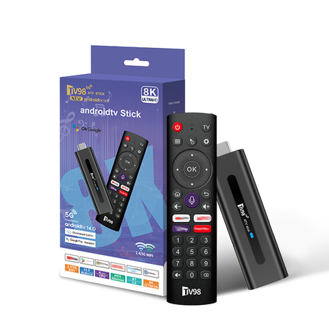 Android TV STICK TV98 5G ATV STICK 8K Ultra HD 1000 Free TV Channel Live
