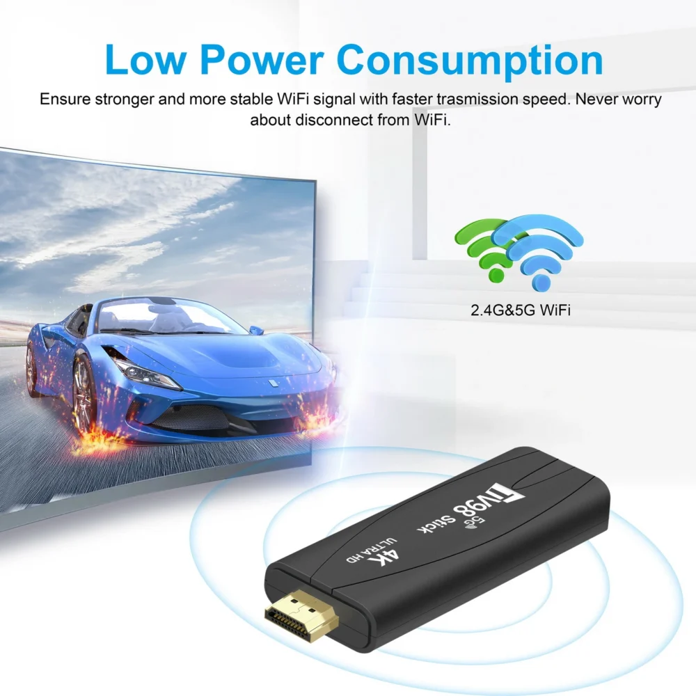 TV98 Android 12.1 TV Stick 4K HD 8GB 128GB TV Box 2.4G 5G Dual Wifi Smart TV Box Media Player with IR Remote - Image 8