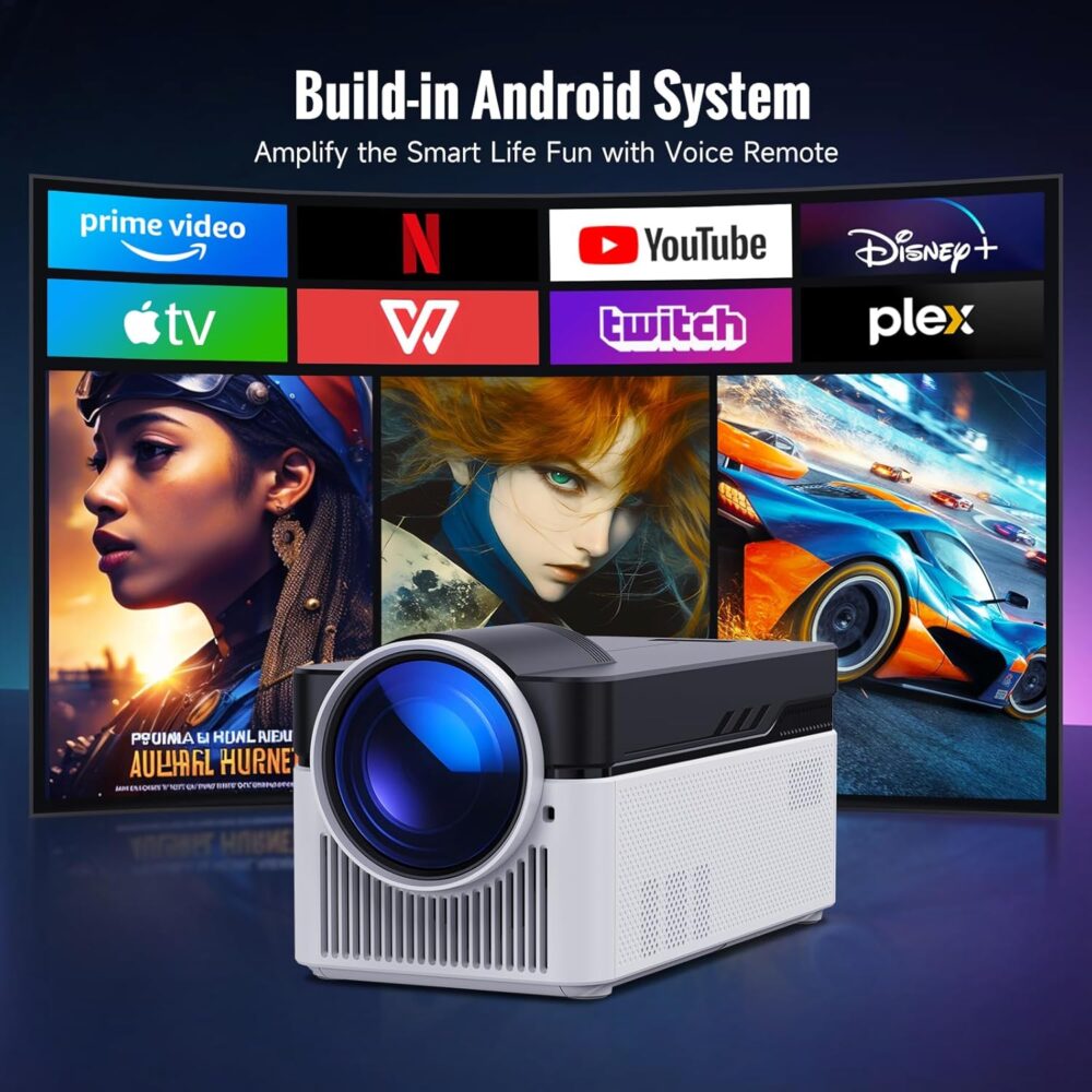 HY450 Pro android smart projector 1080p 8K wifi 6 electrical focus 700ansi ultra short distance 2G+32G - Image 2